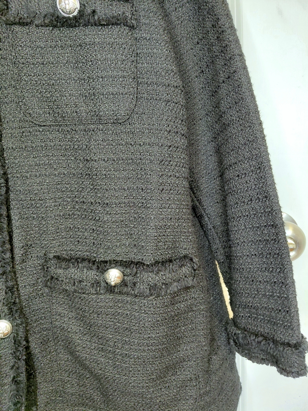 Chic Luxury Style H&M Black Tweed Bouclé Jacket. Size Med/large. See Description - Picture 5 of 16